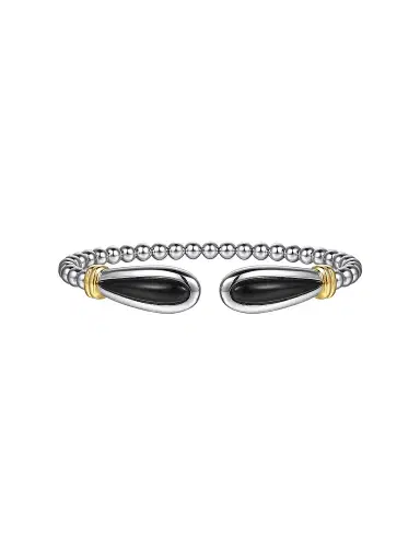 Gabriel & Co Women's Bujukan 14K Yellow Gold, Sterling Silver & Black Onyx Cuff Bracelet | Thumbnail 1 Gabriel & Co Women's Bujukan 14K Yellow Gold, Sterling Silver & Black Onyx Cuff Bracelet | Thumbnail 1