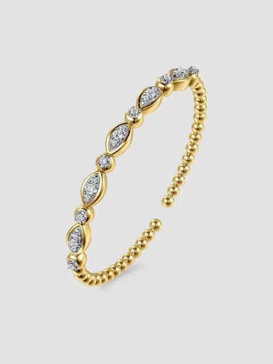Gabriel & Co Women's Bujukan Two-Tone 14K Gold & 0.50 TCW Diamond Bangle | Thumbnail 3 Gabriel & Co Women's Bujukan Two-Tone 14K Gold & 0.50 TCW Diamond Bangle | Thumbnail 3