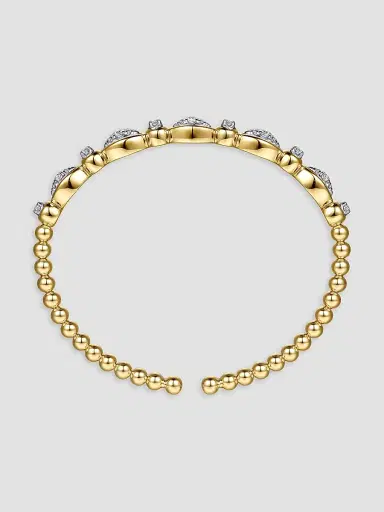 Gabriel & Co Women's Bujukan Two-Tone 14K Gold & 0.50 TCW Diamond Bangle | Thumbnail 4 Gabriel & Co Women's Bujukan Two-Tone 14K Gold & 0.50 TCW Diamond Bangle | Thumbnail 4