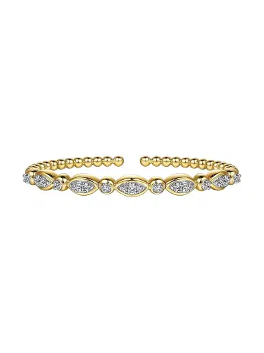 Gabriel & Co Women's Bujukan Two-Tone 14K Gold & 0.50 TCW Diamond Bangle | Thumbnail 1 Gabriel & Co Women's Bujukan Two-Tone 14K Gold & 0.50 TCW Diamond Bangle | Thumbnail 1