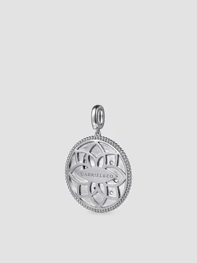 Gabriel & Co Women's Bujukan Sterling Silver & White Sapphire Scorpio Medallion Pendant | Thumbnail 4 Gabriel & Co Women's Bujukan Sterling Silver & White Sapphire Scorpio Medallion Pendant | Thumbnail 4
