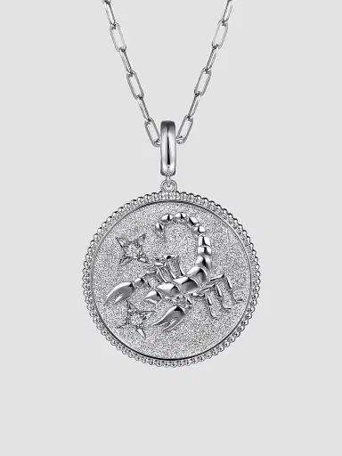 Gabriel & Co Women's Bujukan Sterling Silver & White Sapphire Scorpio Medallion Pendant | Thumbnail 5 Gabriel & Co Women's Bujukan Sterling Silver & White Sapphire Scorpio Medallion Pendant | Thumbnail 5