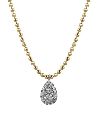 Gabriel & Co Women's Bujukan 14K Gold & 0.25 TCW Diamond Teardrop Pendant Necklace | Thumbnail 1 Gabriel & Co Women's Bujukan 14K Gold & 0.25 TCW Diamond Teardrop Pendant Necklace | Thumbnail 1