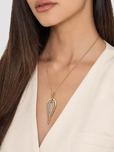 Gabriel & Co Women's Bujukan Two-Tone 14K Gold & 1.10 TCW Diamond Teardrop Pendant Necklace | Thumbnail 2 Gabriel & Co Women's Bujukan Two-Tone 14K Gold & 1.10 TCW Diamond Teardrop Pendant Necklace | Thumbnail 2