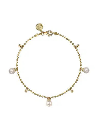 Gabriel & Co Women's Bujukan 14K Yellow Gold & Freshwater Pearl Droplet Bracelet | Thumbnail 1 Gabriel & Co Women's Bujukan 14K Yellow Gold & Freshwater Pearl Droplet Bracelet | Thumbnail 1