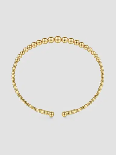 Gabriel & Co Women's Bujukan 14K Yellow Gold Open Bangle | Thumbnail 4 Gabriel & Co Women's Bujukan 14K Yellow Gold Open Bangle | Thumbnail 4