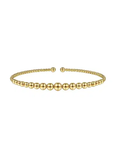 Gabriel & Co Women's Bujukan 14K Yellow Gold Open Bangle | Thumbnail 1 Gabriel & Co Women's Bujukan 14K Yellow Gold Open Bangle | Thumbnail 1