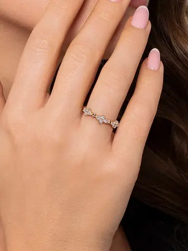 Gabriel & Co Women's Bujukan 14K Yellow Gold & 0.25 TCW Diamond Band Ring | Thumbnail 2 Gabriel & Co Women's Bujukan 14K Yellow Gold & 0.25 TCW Diamond Band Ring | Thumbnail 2
