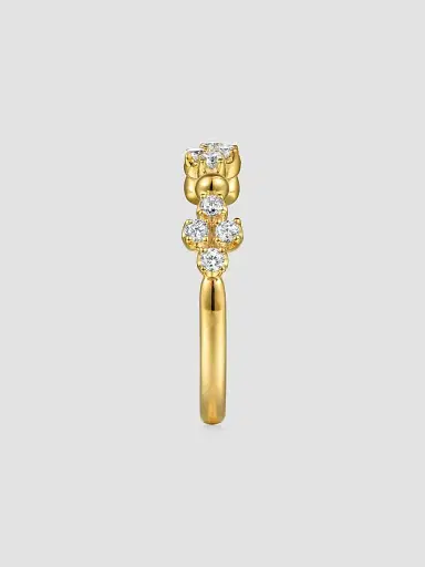 Gabriel & Co Women's Bujukan 14K Yellow Gold & 0.25 TCW Diamond Band Ring | Thumbnail 4 Gabriel & Co Women's Bujukan 14K Yellow Gold & 0.25 TCW Diamond Band Ring | Thumbnail 4