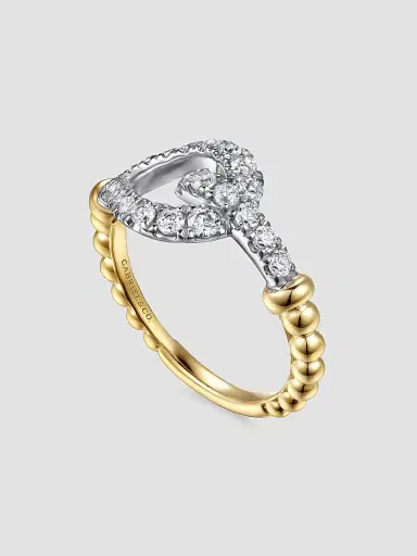 Gabriel & Co Women's Strides 14K Yellow Gold & 0.50 TCW Diamond Stirrup Ring | Thumbnail 3 Gabriel & Co Women's Strides 14K Yellow Gold & 0.50 TCW Diamond Stirrup Ring | Thumbnail 3