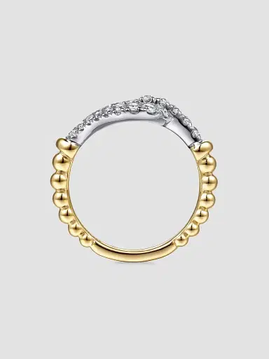 Gabriel & Co Women's Strides 14K Yellow Gold & 0.50 TCW Diamond Stirrup Ring | Thumbnail 5 Gabriel & Co Women's Strides 14K Yellow Gold & 0.50 TCW Diamond Stirrup Ring | Thumbnail 5