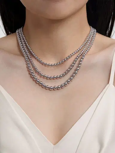 Gabriel & Co Women's Bujukan Sterling Silver Layered Necklace | Thumbnail 3 Gabriel & Co Women's Bujukan Sterling Silver Layered Necklace | Thumbnail 3