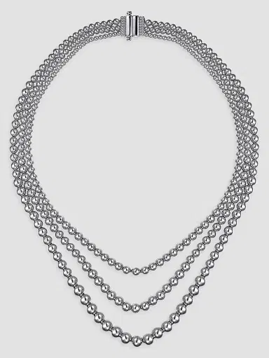 Gabriel & Co Women's Bujukan Sterling Silver Layered Necklace | Thumbnail 4 Gabriel & Co Women's Bujukan Sterling Silver Layered Necklace | Thumbnail 4