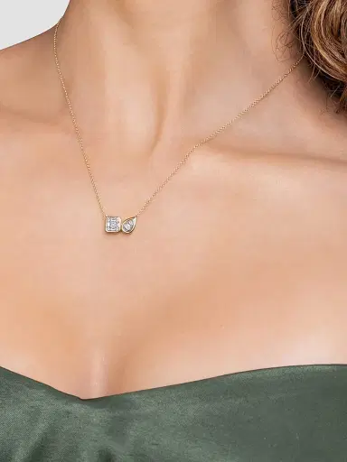 Gabriel & Co Women's Contemporary Two-Tone 14K Gold & 0.40 TCW Diamond Pendant Necklace | Thumbnail 2 Gabriel & Co Women's Contemporary Two-Tone 14K Gold & 0.40 TCW Diamond Pendant Necklace | Thumbnail 2