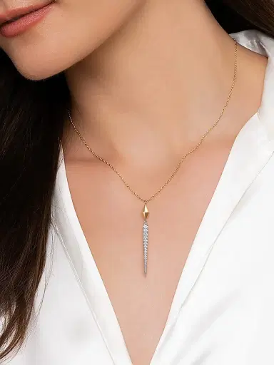 Gabriel & Co Women's Kaslique Two-Tone 14K Gold & 0.35 TCW Diamond Drop Necklace | Thumbnail 2 Gabriel & Co Women's Kaslique Two-Tone 14K Gold & 0.35 TCW Diamond Drop Necklace | Thumbnail 2