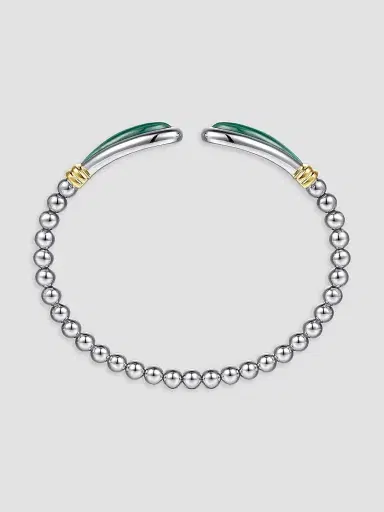 Gabriel & Co Women's Bujukan Sterling Silver, 14K Yellow & Malachite Bangle | Thumbnail 4 Gabriel & Co Women's Bujukan Sterling Silver, 14K Yellow & Malachite Bangle | Thumbnail 4