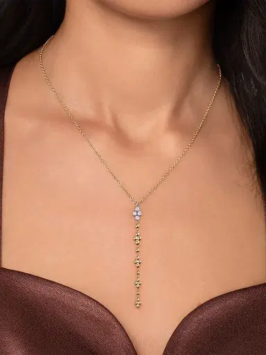 Gabriel & Co Women's Bujukan Two-Tone 14K Gold & 0.20 TCW Diamond Lariat Necklace | Thumbnail 2 Gabriel & Co Women's Bujukan Two-Tone 14K Gold & 0.20 TCW Diamond Lariat Necklace | Thumbnail 2