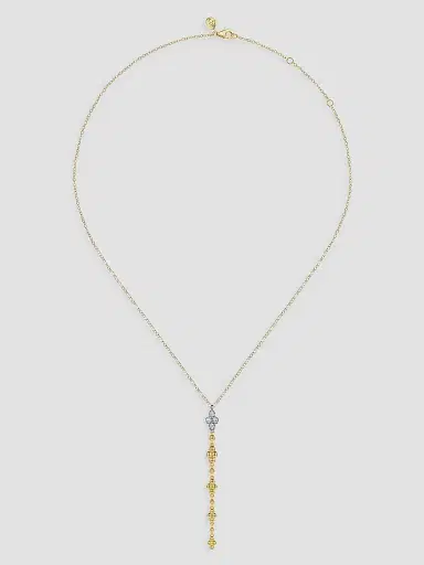 Gabriel & Co Women's Bujukan Two-Tone 14K Gold & 0.20 TCW Diamond Lariat Necklace | Thumbnail 3 Gabriel & Co Women's Bujukan Two-Tone 14K Gold & 0.20 TCW Diamond Lariat Necklace | Thumbnail 3