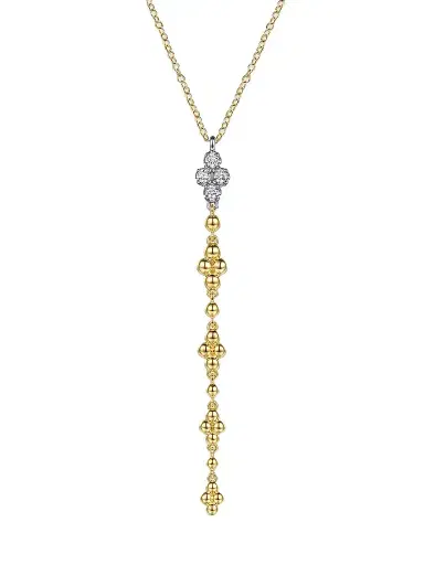 Gabriel & Co Women's Bujukan Two-Tone 14K Gold & 0.20 TCW Diamond Lariat Necklace | Thumbnail 1 Gabriel & Co Women's Bujukan Two-Tone 14K Gold & 0.20 TCW Diamond Lariat Necklace | Thumbnail 1