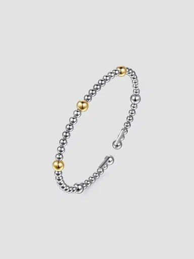 Gabriel & Co Women's Bujukan 14K Yellow Gold & Sterling Silver Bangle Bracelet | Thumbnail 3 Gabriel & Co Women's Bujukan 14K Yellow Gold & Sterling Silver Bangle Bracelet | Thumbnail 3