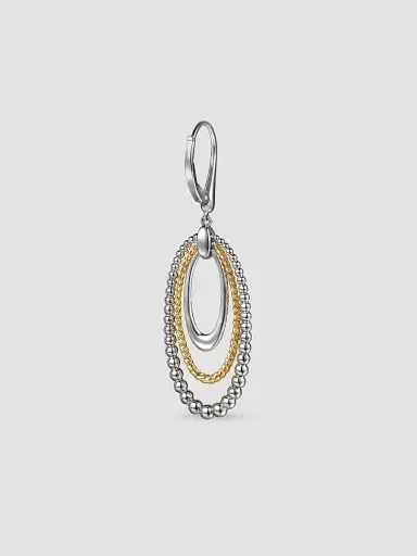 Gabriel & Co Women's Bujukan Sterling Silver & 14K Yellow Gold Drop Earrings | Thumbnail 4 Gabriel & Co Women's Bujukan Sterling Silver & 14K Yellow Gold Drop Earrings | Thumbnail 4