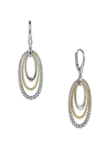 Gabriel & Co Women's Bujukan Sterling Silver & 14K Yellow Gold Drop Earrings | Thumbnail 1 Gabriel & Co Women's Bujukan Sterling Silver & 14K Yellow Gold Drop Earrings | Thumbnail 1