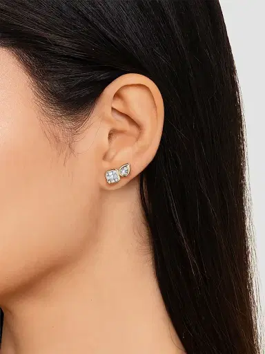 Gabriel & Co Women's Contemporary Two-Tone 14K Gold & 0.50 TCW Diamond Stud Earrings | Thumbnail 2 Gabriel & Co Women's Contemporary Two-Tone 14K Gold & 0.50 TCW Diamond Stud Earrings | Thumbnail 2