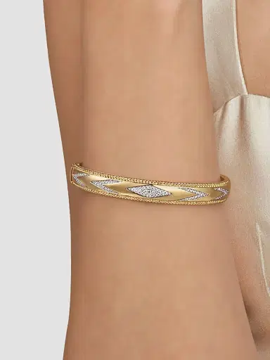 Gabriel & Co Women's Bujukan 14K Yellow Gold & 0.35 TCW Diamond Bangle | Thumbnail 2 Gabriel & Co Women's Bujukan 14K Yellow Gold & 0.35 TCW Diamond Bangle | Thumbnail 2