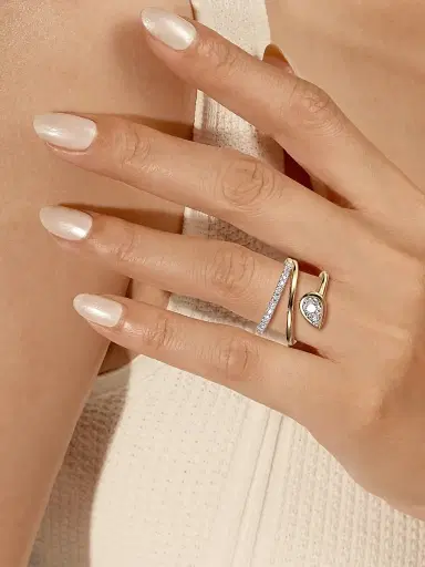 Gabriel & Co Women's Contemporary 14K White & Yellow Gold & 0.50 TCW Diamond Wrap Ring | Thumbnail 2 Gabriel & Co Women's Contemporary 14K White & Yellow Gold & 0.50 TCW Diamond Wrap Ring | Thumbnail 2
