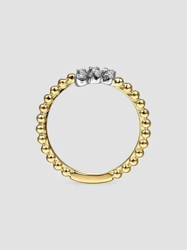 Gabriel & Co Women's Bujukan 14K White & Yellow Gold & 0.14 TCW Diamond Open Bypass Ring | Thumbnail 5 Gabriel & Co Women's Bujukan 14K White & Yellow Gold & 0.14 TCW Diamond Open Bypass Ring | Thumbnail 5