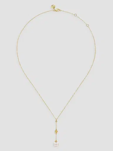 Gabriel & Co Women's Bujukan 14K Yellow Gold & Pearl Lariat Necklace | Thumbnail 3 Gabriel & Co Women's Bujukan 14K Yellow Gold & Pearl Lariat Necklace | Thumbnail 3
