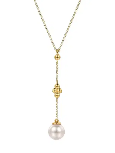 Gabriel & Co Women's Bujukan 14K Yellow Gold & Pearl Lariat Necklace | Thumbnail 1 Gabriel & Co Women's Bujukan 14K Yellow Gold & Pearl Lariat Necklace | Thumbnail 1