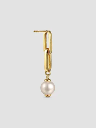 Gabriel & Co Women's Contemporary 14K Yellow Gold & Cultured Freshwater Pearl Drop Earrings | Thumbnail 4 Gabriel & Co Women's Contemporary 14K Yellow Gold & Cultured Freshwater Pearl Drop Earrings | Thumbnail 4