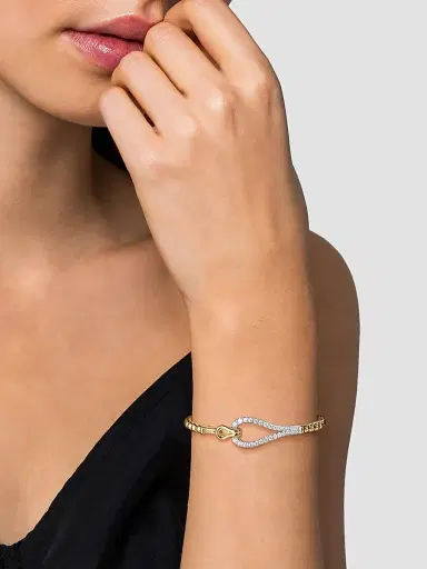 Gabriel & Co Women's Bujukan Beaded 14K Yellow Gold & 1.0 TCW Diamond Bracelet | Thumbnail 2 Gabriel & Co Women's Bujukan Beaded 14K Yellow Gold & 1.0 TCW Diamond Bracelet | Thumbnail 2