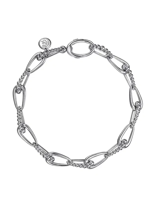 Women's Bujukan Sterling Silver Link Chain Bracelet Women's Bujukan Sterling Silver Link Chain Bracelet