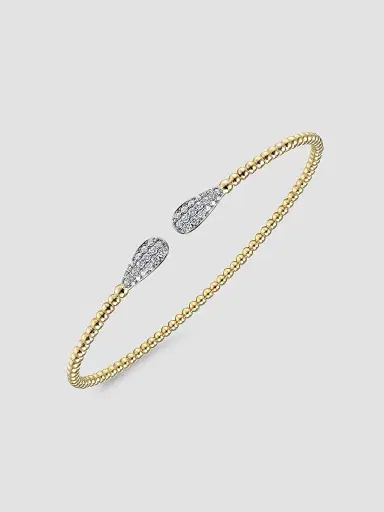 Gabriel & Co Women's Bujukan 14K Yellow Gold & 0.30 TCW Diamond Teardrop Bangle | Thumbnail 3 Gabriel & Co Women's Bujukan 14K Yellow Gold & 0.30 TCW Diamond Teardrop Bangle | Thumbnail 3