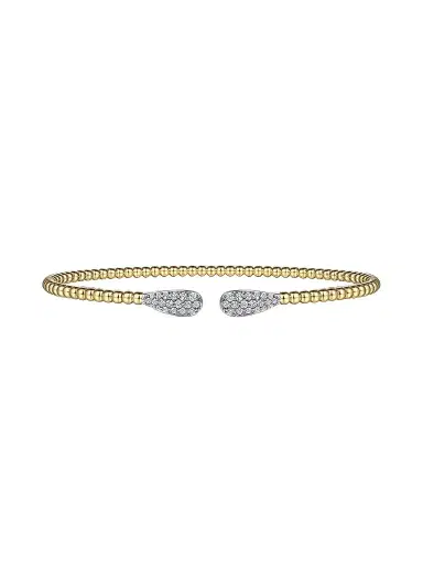 Gabriel & Co Women's Bujukan 14K Yellow Gold & 0.30 TCW Diamond Teardrop Bangle | Thumbnail 1 Gabriel & Co Women's Bujukan 14K Yellow Gold & 0.30 TCW Diamond Teardrop Bangle | Thumbnail 1