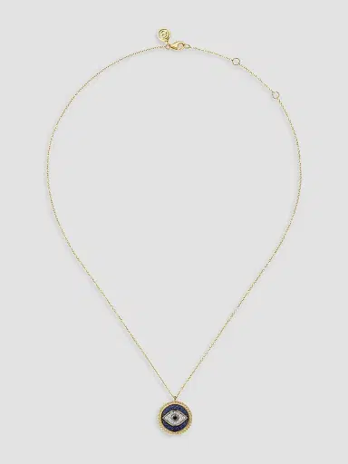 Gabriel & Co Women's Bujukan Evil Eye 14K Yellow Gold, Blue Sapphire, Black Spinel & 0.17 TCW Diamond Pendant Necklace | Thumbnail 3 Gabriel & Co Women's Bujukan Evil Eye 14K Yellow Gold, Blue Sapphire, Black Spinel & 0.17 TCW Diamond Pendant Necklace | Thumbnail 3