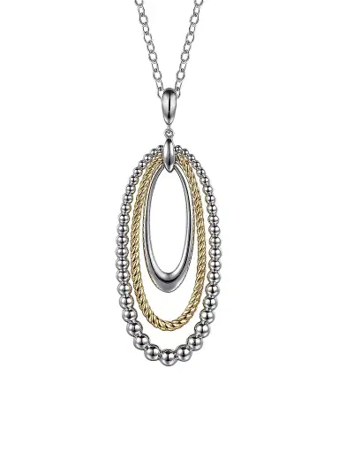 Gabriel & Co Women's Bujukan Sterling Silver & 14K Yellow Gold Pendant Necklace | Thumbnail 1 Gabriel & Co Women's Bujukan Sterling Silver & 14K Yellow Gold Pendant Necklace | Thumbnail 1
