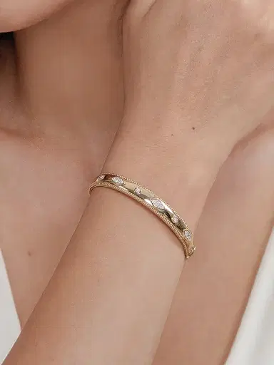 Gabriel & Co Women's Bujukan Two-Tone 14K Gold & 0.30 TCW Diamond Bangle | Thumbnail 2 Gabriel & Co Women's Bujukan Two-Tone 14K Gold & 0.30 TCW Diamond Bangle | Thumbnail 2