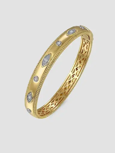 Gabriel & Co Women's Bujukan Two-Tone 14K Gold & 0.30 TCW Diamond Bangle | Thumbnail 3 Gabriel & Co Women's Bujukan Two-Tone 14K Gold & 0.30 TCW Diamond Bangle | Thumbnail 3