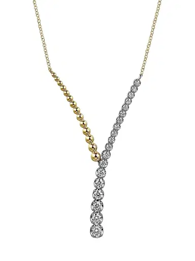 Gabriel & Co Women's Bujukan 14K White & Yellow Gold & 0.75 TCW Diamond Y Necklace | Thumbnail 1 Gabriel & Co Women's Bujukan 14K White & Yellow Gold & 0.75 TCW Diamond Y Necklace | Thumbnail 1
