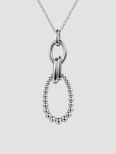 Gabriel & Co Women's Bujukan Sterling Silver, 14K Yellow Gold & White Sapphire Pendant Necklace | Thumbnail 4 Gabriel & Co Women's Bujukan Sterling Silver, 14K Yellow Gold & White Sapphire Pendant Necklace | Thumbnail 4