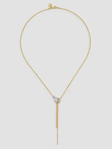 Gabriel & Co Women's Strides Two-Tone 14K Gold & 0.30 TCW Diamond Lariat Necklace | Thumbnail 3 Gabriel & Co Women's Strides Two-Tone 14K Gold & 0.30 TCW Diamond Lariat Necklace | Thumbnail 3