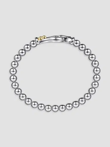Gabriel & Co Women's Bujukan Sterling Silver & 14K Yellow Gold Horseshoe Bangle | Thumbnail 4 Gabriel & Co Women's Bujukan Sterling Silver & 14K Yellow Gold Horseshoe Bangle | Thumbnail 4