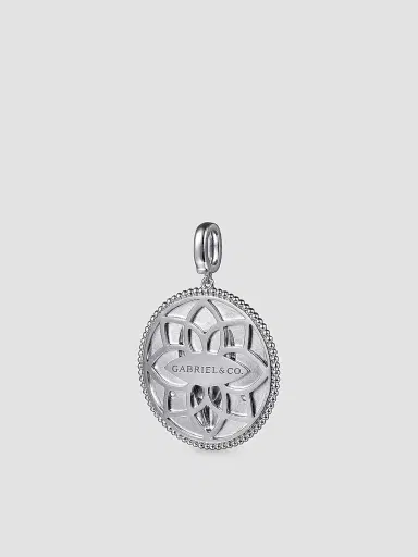 Gabriel & Co Women's Bujukan Sterling Silver & White Sapphire Capricorn Medallion | Thumbnail 4 Gabriel & Co Women's Bujukan Sterling Silver & White Sapphire Capricorn Medallion | Thumbnail 4