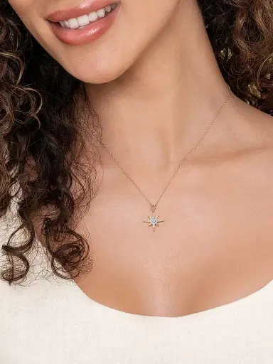 Gabriel & Co Women's Kaslique 14K Yellow Gold & 0.25 TCW Diamond Starburst Pendant Necklace | Thumbnail 2 Gabriel & Co Women's Kaslique 14K Yellow Gold & 0.25 TCW Diamond Starburst Pendant Necklace | Thumbnail 2