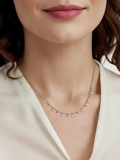 Gabriel & Co Women's Bujukan 14K Gold & 0.50 TCW Diamond Station Necklace | Thumbnail 2 Gabriel & Co Women's Bujukan 14K Gold & 0.50 TCW Diamond Station Necklace | Thumbnail 2