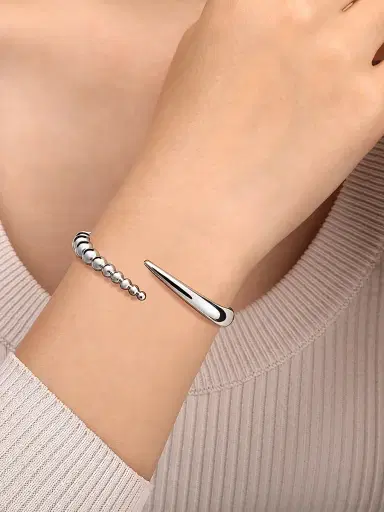 Gabriel & Co Women's Bujukan Sterling Silver Bypass Bangle | Thumbnail 2 Gabriel & Co Women's Bujukan Sterling Silver Bypass Bangle | Thumbnail 2