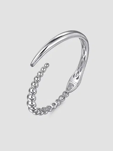 Gabriel & Co Women's Bujukan Sterling Silver Bypass Bangle | Thumbnail 3 Gabriel & Co Women's Bujukan Sterling Silver Bypass Bangle | Thumbnail 3